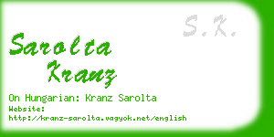 sarolta kranz business card